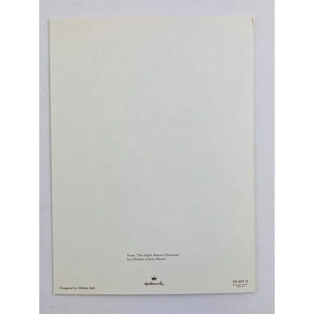 19 Rare Hallmark Christmas Card Clement Clarke Moore Night Before Xmas & Envelop